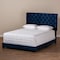 Baxton Studio Candace Luxe and Glamour Navy Velvet Upholstered Full Size Bed 149-8947 - alternate 6